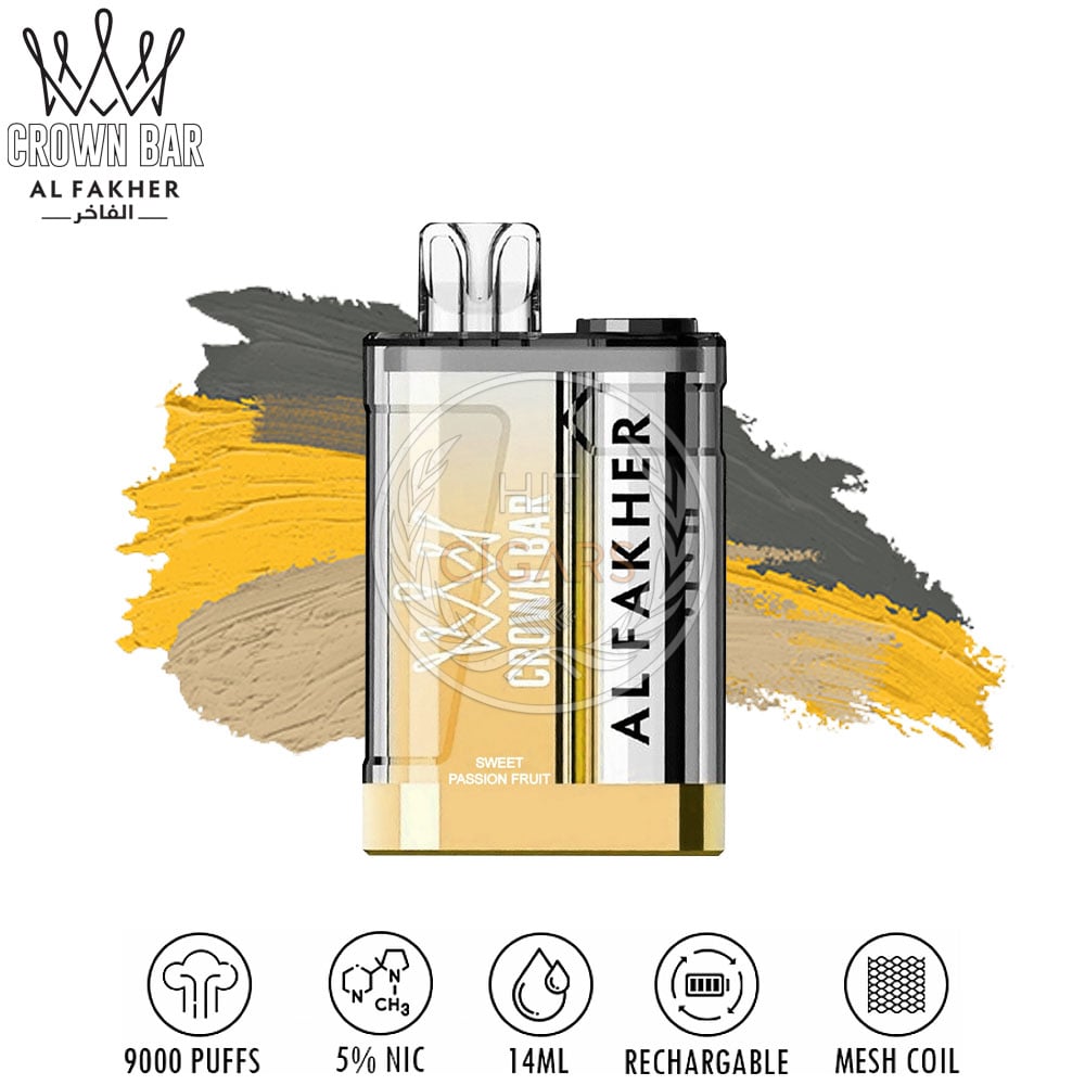 Al Fakher Crown Bar 9000 - Sweet Passion Fruit 1 Al Fakher Crown Bar 9000 - Sweet Passion Fruit