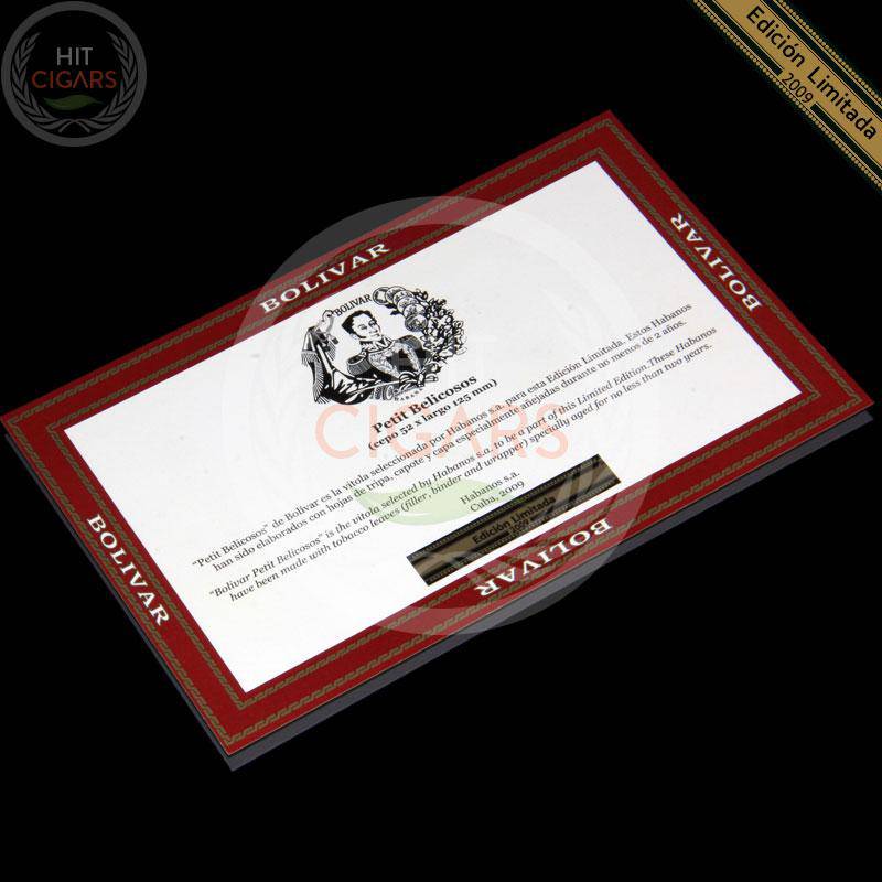 Bolivar Petit Belicosos Edicion Limitada 2009