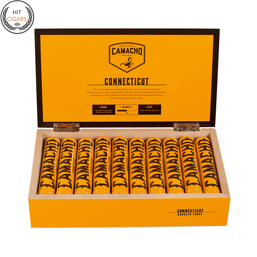 Camacho Connecticut Robusto Tubos (Box of 20)