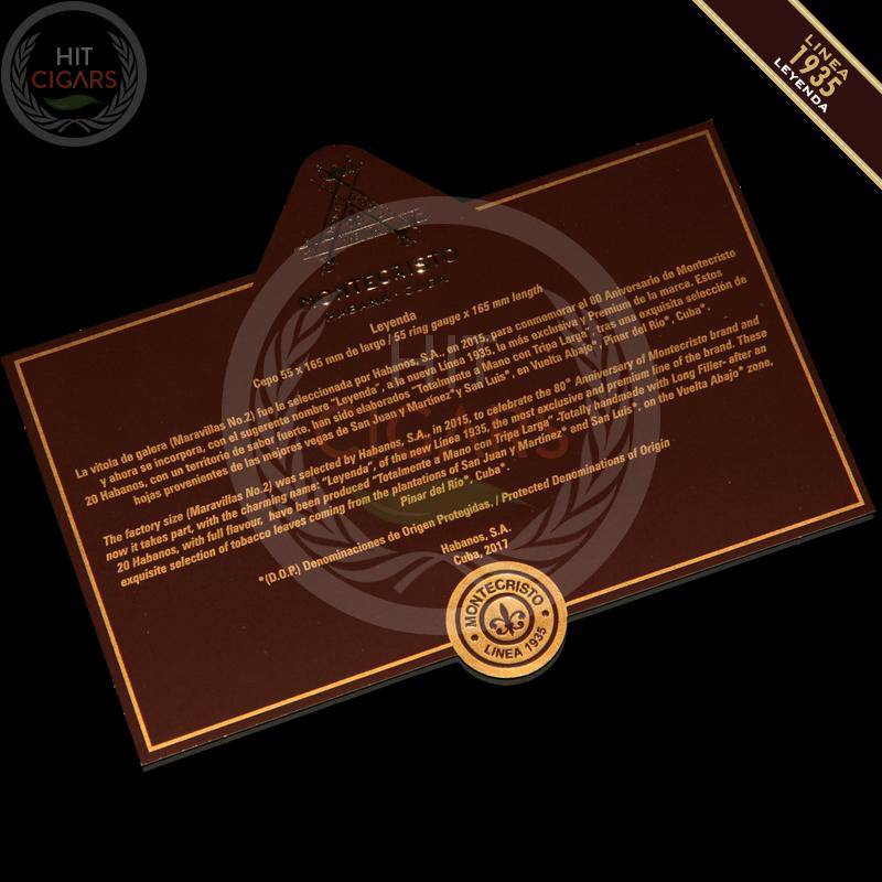 Montecristo Linea 1935 Leyenda