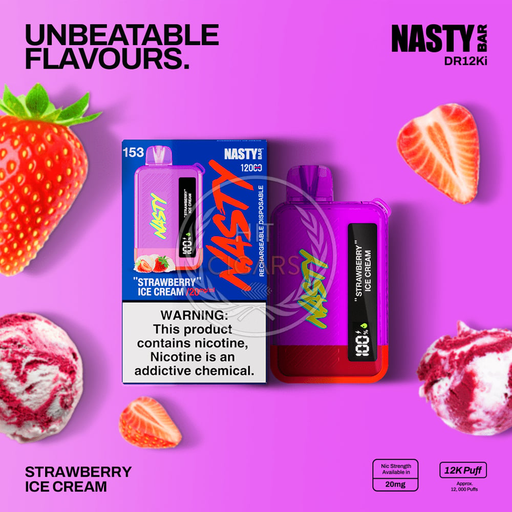 NASTY Bar DR12Ki Strawberry Ice Cream 1 NASTY Bar DR12Ki Strawberry Ice Cream