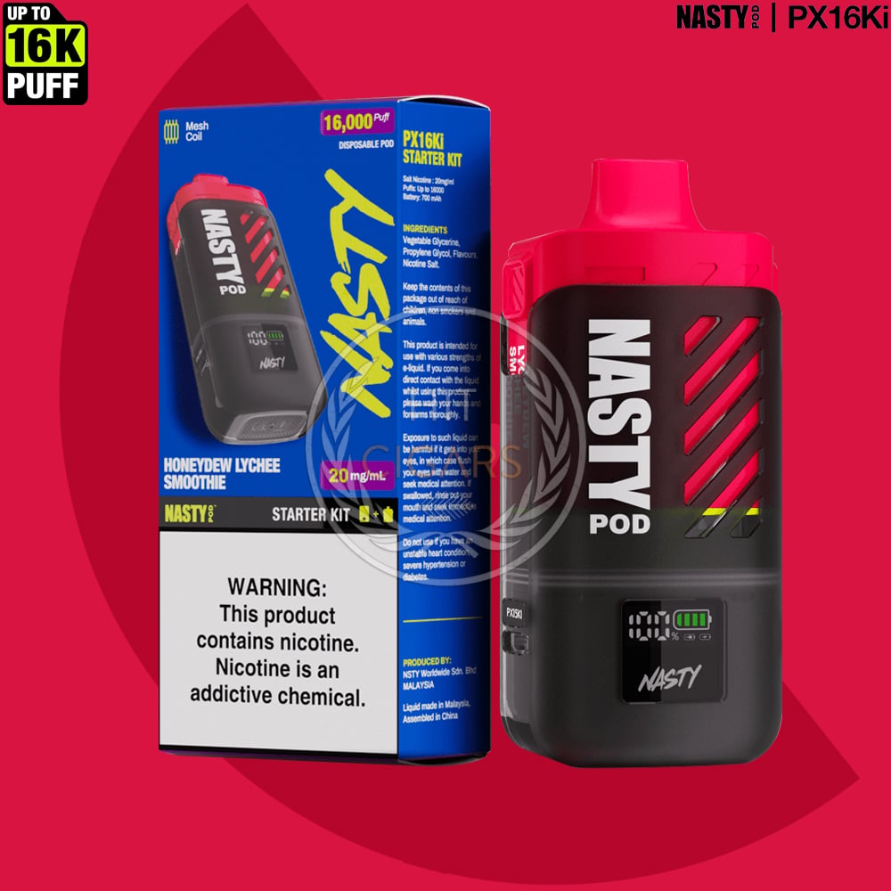 NASTY Pod PX16Ki Honeydew Lychee Smoothie - Starter Kit 1 NASTY Pod PX16Ki Honeydew Lychee Smoothie - Starter Kit