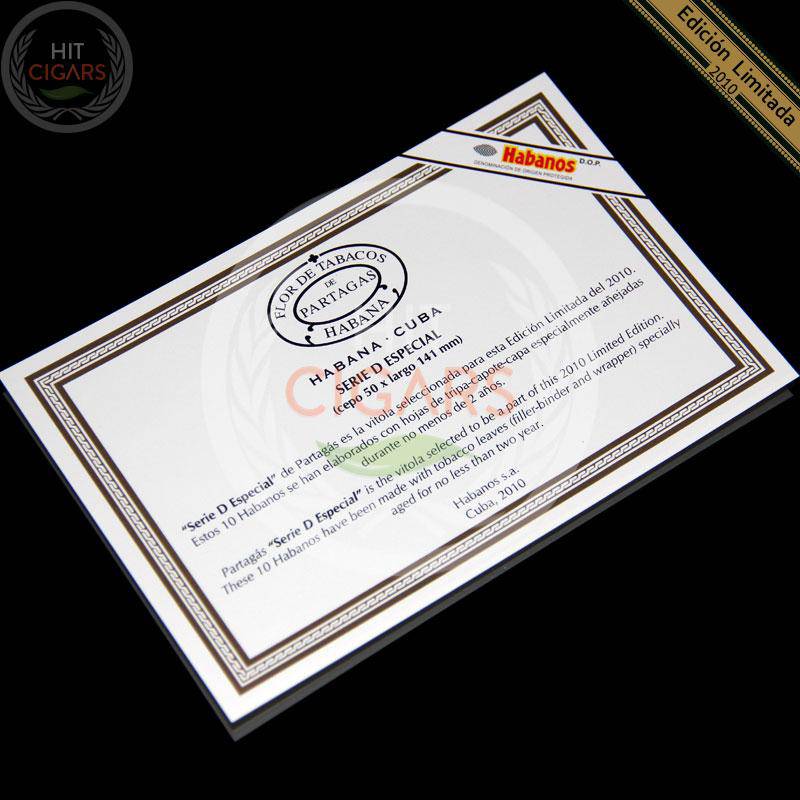 Partagas Serie D Especial Edicion Limitada 2010