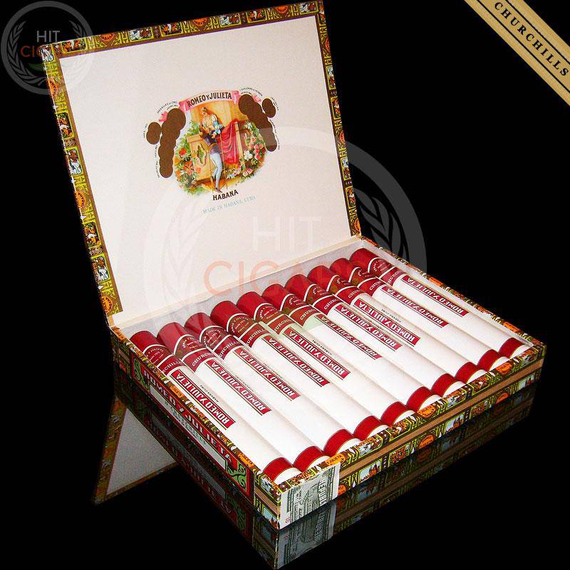 Romeo y Julieta Churchills Tubos (Box of 10) 1 Romeo y Julieta Churchills Tubos (Box of 10)